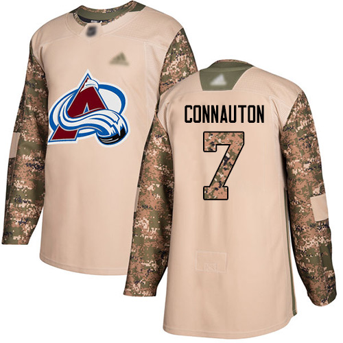 Adidas Avalanche #7 Kevin Connauton Camo Authentic 2017 Veterans Day Stitched Youth NHL Jersey